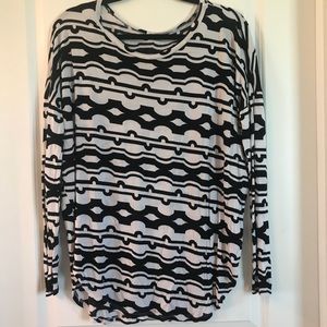 Black & Cream Patterned Tunic